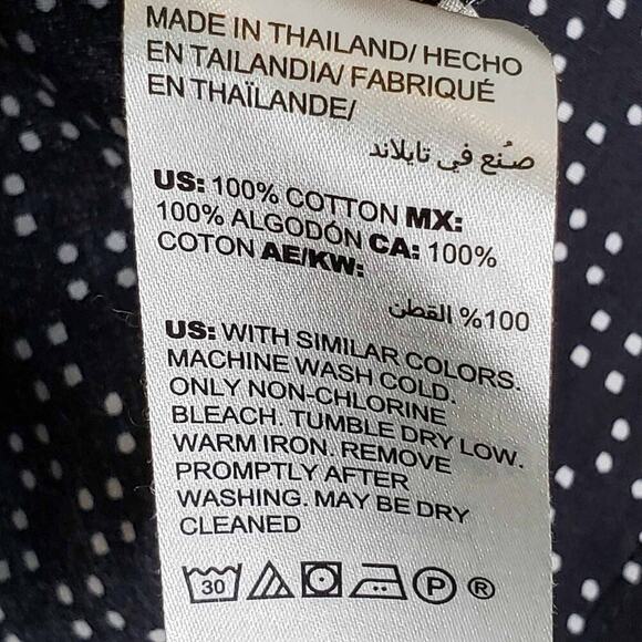 Chicos Shirt Women’s Button Down Long Sleeve Size 3 US XL Black Geometric - Picture 8 of 9